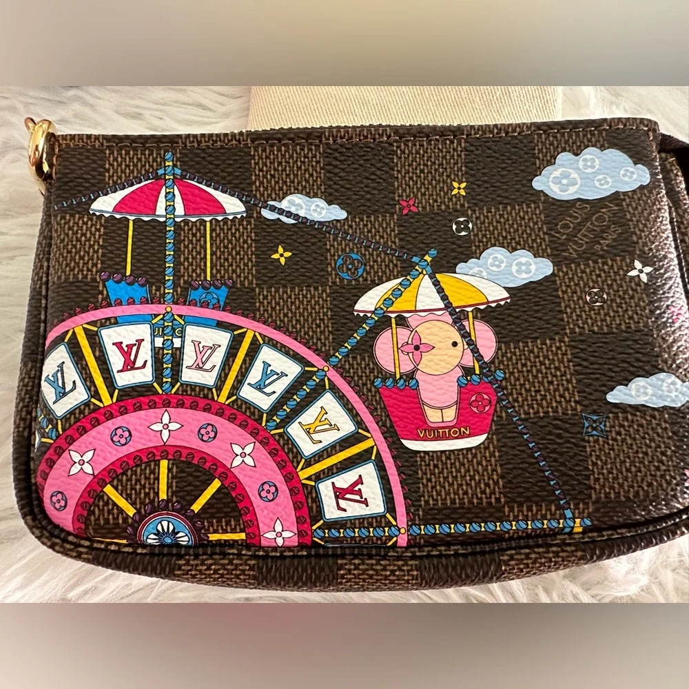 Louis Vuitton Damier Ebene LE‎ Illustre Vivienne Mini Pochette Bag
